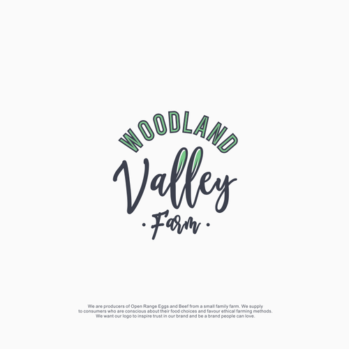 Valley logo with the title 'Woodland Valley Farm'