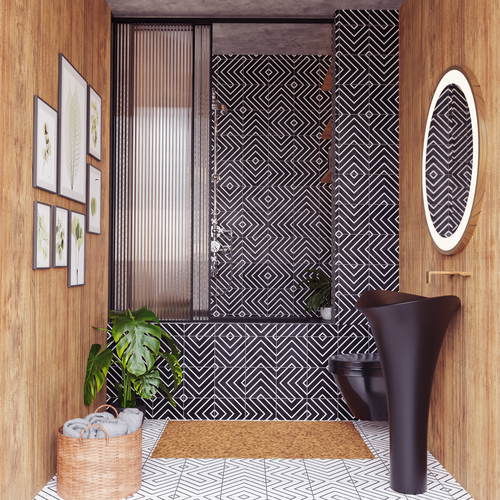 Bathroom design with the title 'Interior Design for a Bathroom'