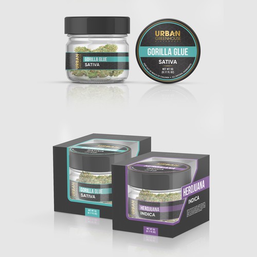 Hemp packaging with the title 'Premium Cannabis Packaging'
