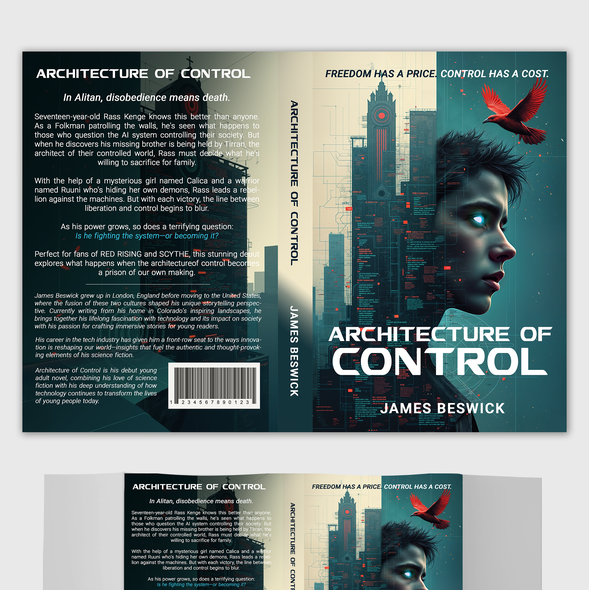 Architecture book cover with the title '"Architecture of Control" by James Beswick - Book Cover'