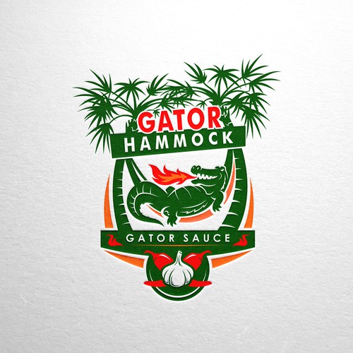 Spicy design with the title 'Alligator mascot logo '