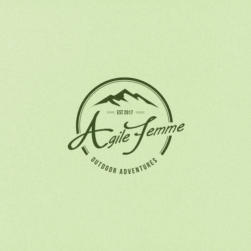 Curves design with the title 'Outdoor female logo'