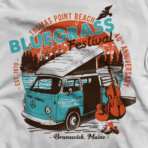 Circle t-shirt with the title 'Bluegrass Festival'