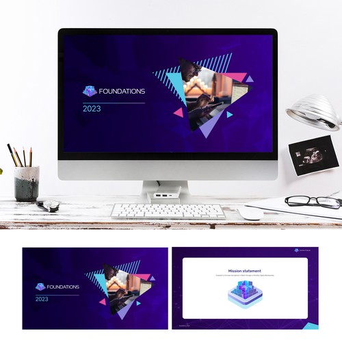 Colorful design with the title 'Presentation Design'