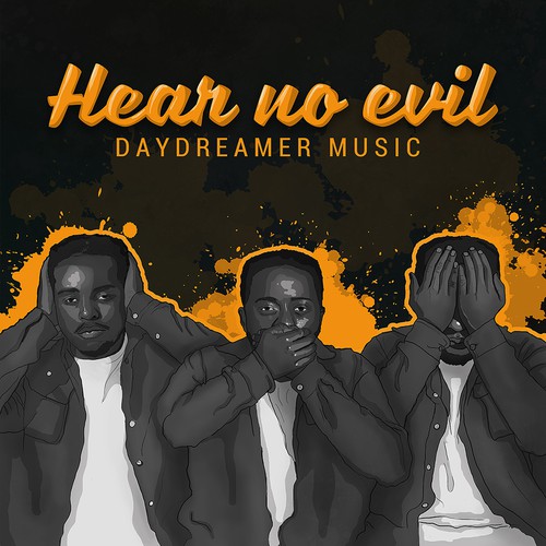 Hip hop artwork with the title 'Hear no Evil - Album Cover'