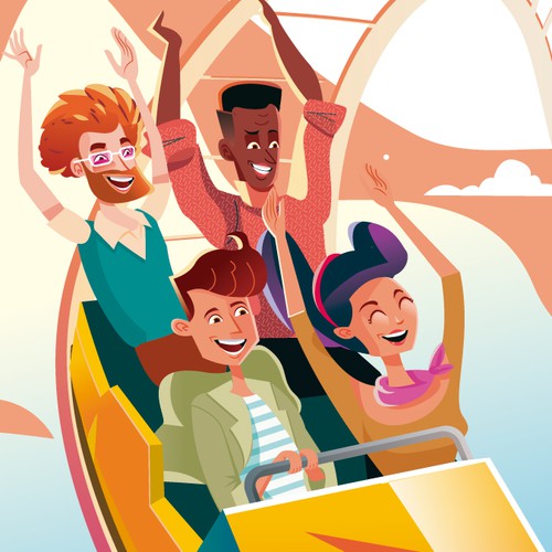 Adobe Illustrator artwork with the title 'web illustration'