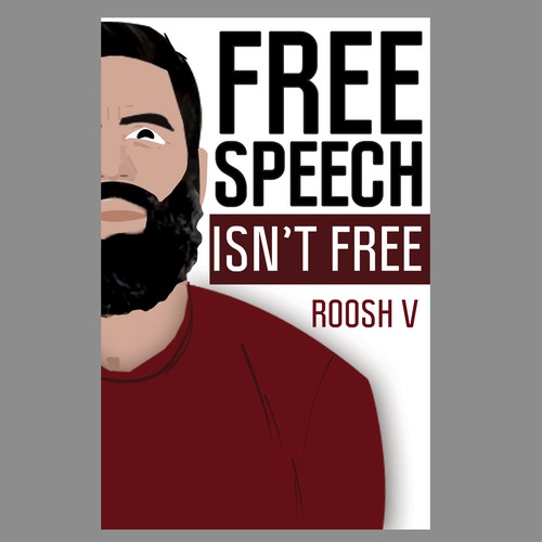 Speech design with the title 'Book cover for title "Free Speech Isn't Free"'