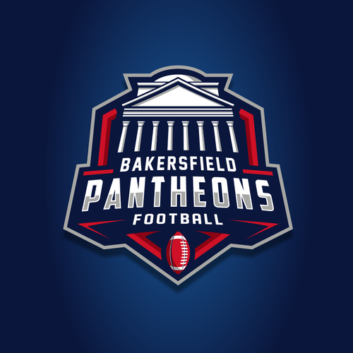 Roman design with the title 'Bakersfield Pantheons Football'