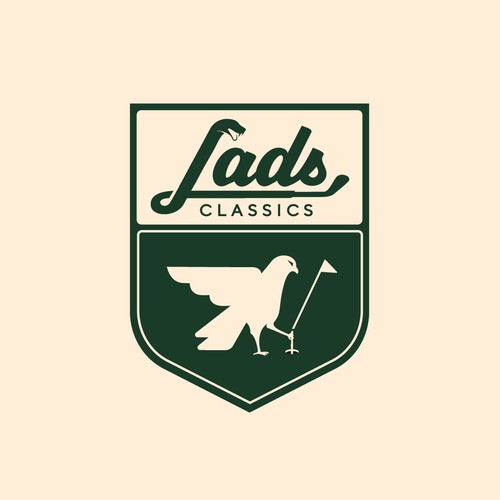 Golf club design with the title 'golf tournament badge'