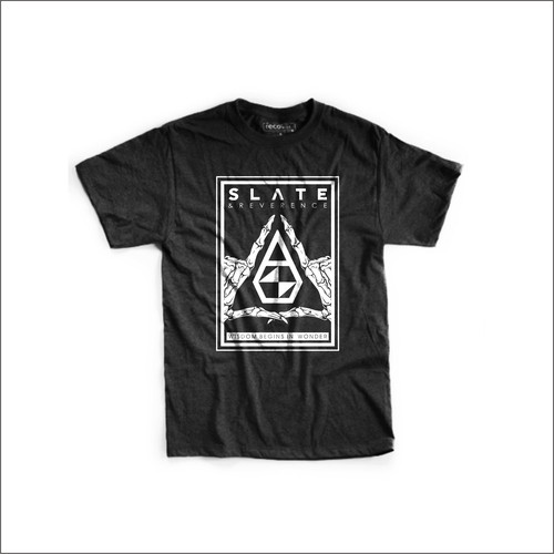 Masculine t-shirt with the title 'Clothing/apparel line t-shirt concept for men's fashion boutique "Slate & Reverence"'