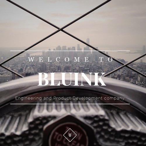 Engineering website with the title 'Design eye-catching and modern webpages for technology company Bluink.'