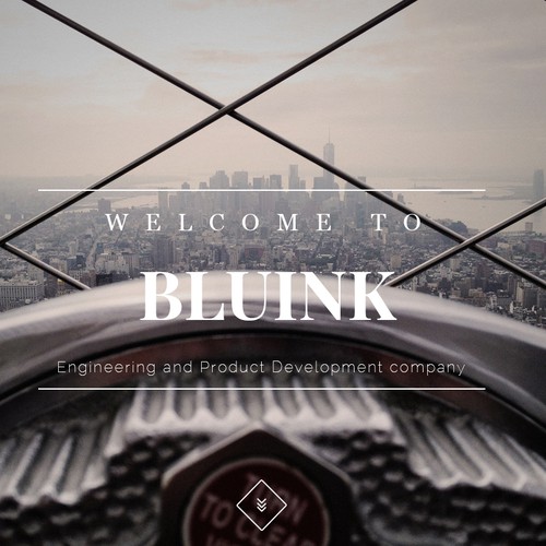 Single page website with the title 'Design eye-catching and modern webpages for technology company Bluink.'
