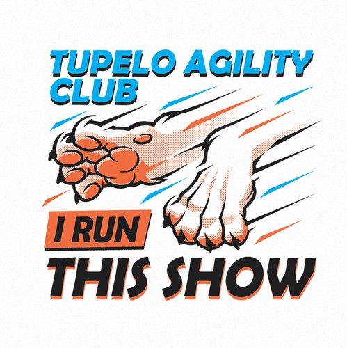 Running t-shirt with the title 'Unleash Creativity: Tupelo Agility Club T-Shirt Design Contest'