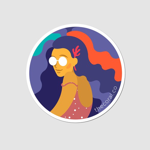 Lady design with the title 'thecoral.co'