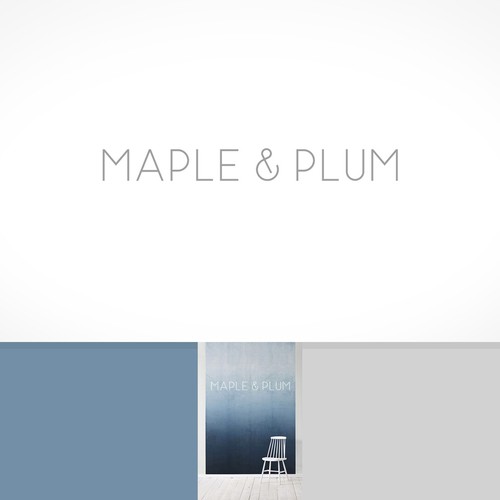 Furniture design with the title 'clean modern design for interior design firm'