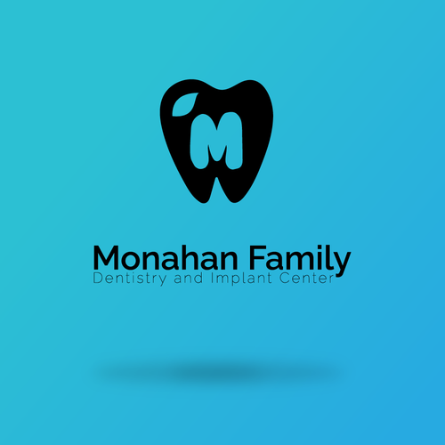 Implant logo with the title 'Monahan Family - Dentistry and Implant Center - Logo design'
