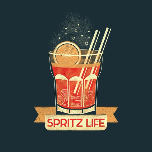Retro t-shirt with the title 'SPRITZ'