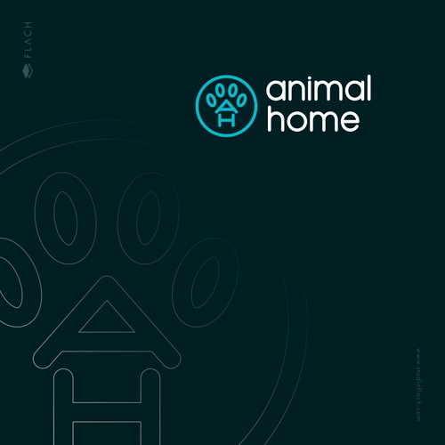 Hospital design with the title 'Clean and Funny Veterinary Hospital Logo and Social Media'