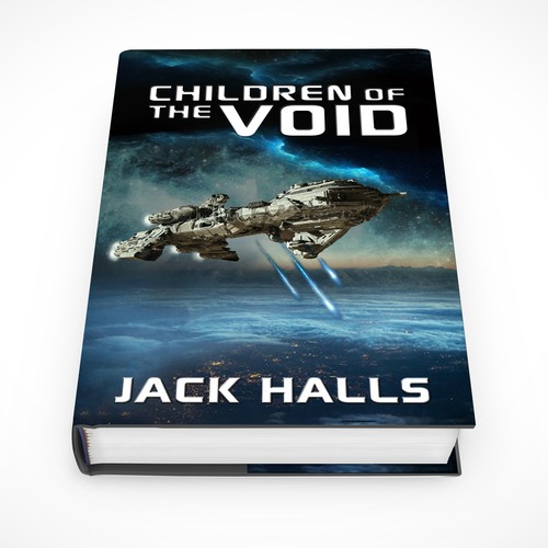 Space book cover with the title '"Children of the Void" Book Cover'