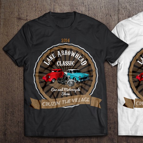 Arrowhead design with the title 'T-Shirt design for Lake Arrowhead Classic Car Show'