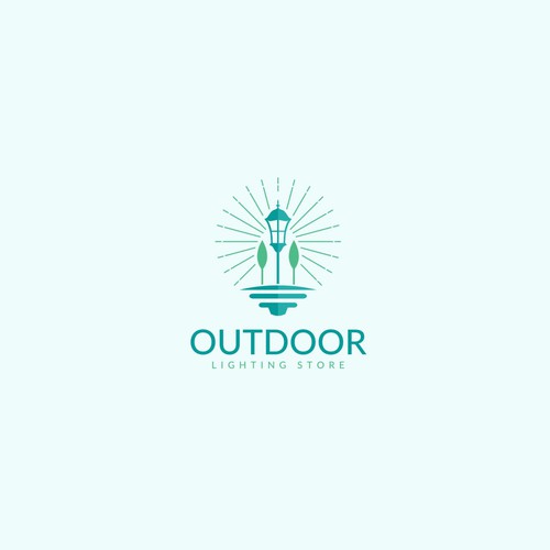 Bulb design with the title 'Outdoor lighting store'