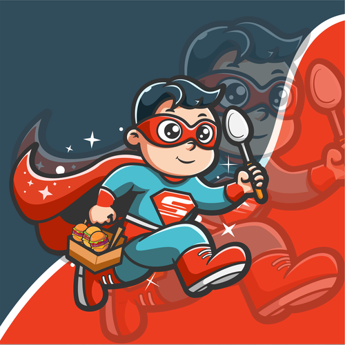 Boy logo with the title 'boy superhero cartoon'