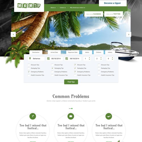 Tips design with the title 'Travel & Hotel'