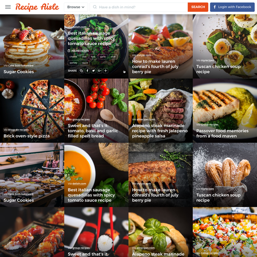 Restaurant website with the title 'Web Design'