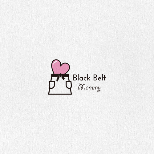 Kawaii logo with the title 'blackbelt heart'