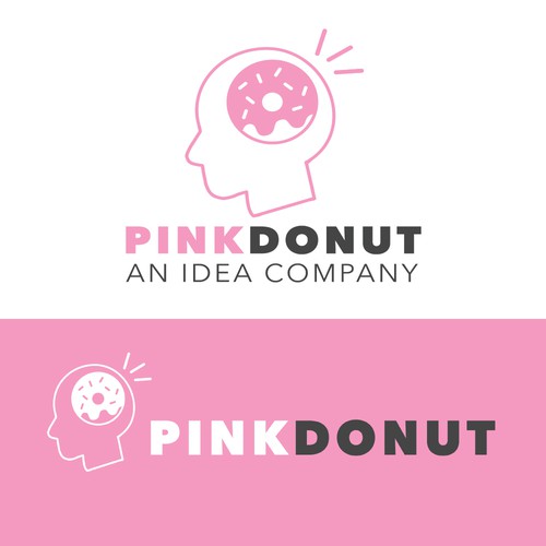 Donut  logo with the title 'Modern logo that sparks great ideas'