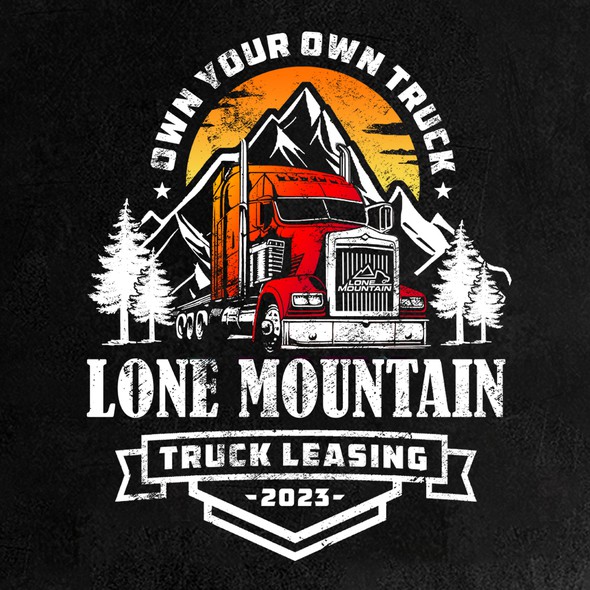 Truck t-shirt with the title 'Lone Mountain'