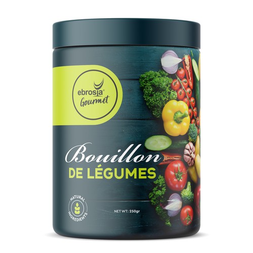 Gourmet design with the title 'Label Design'