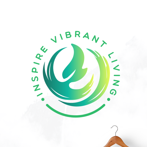 Health logo with the title 'Strong round logo for Inspire Vibrant Living'