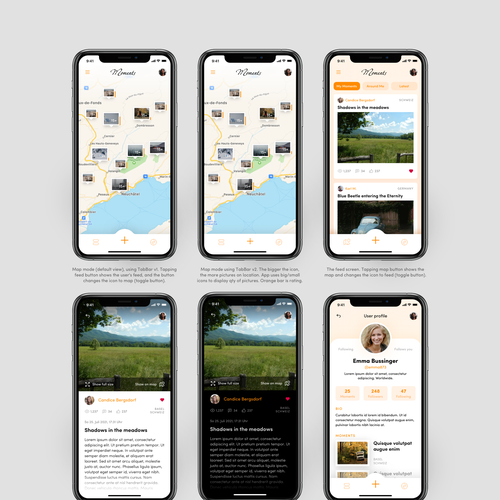 Social networking design with the title 'Story-driven social network mobile app'