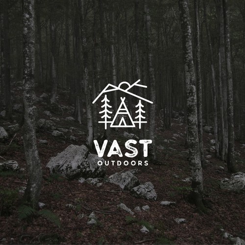 Hiking logo with the title 'VAST Outdoors'