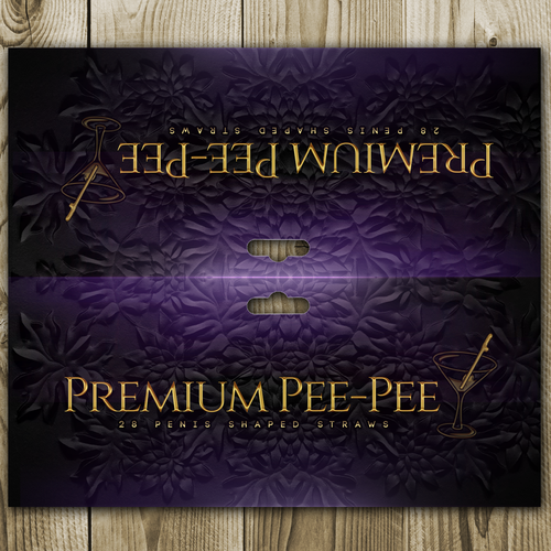 Purple packaging with the title 'Premium Pee-Pee'
