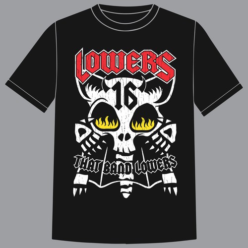 Rock t-shirt with the title 'T-Shirt concept for Band "Lowers"'