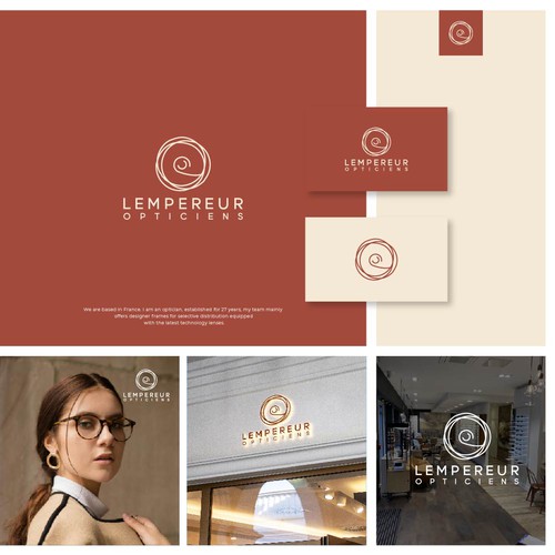 Lens design with the title 'Lempereur opticiens'