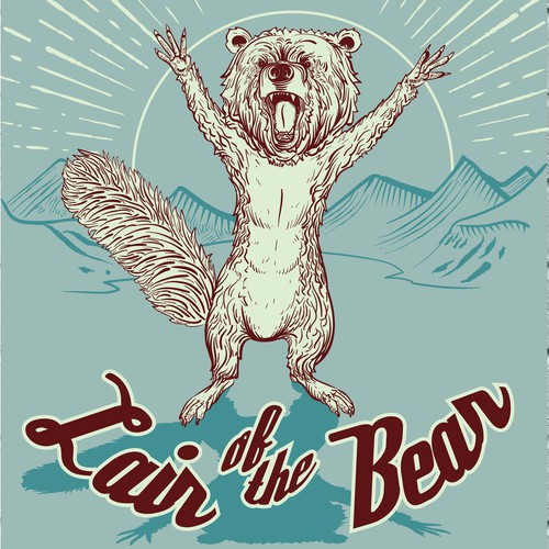 Bear t-shirt with the title 'Lair of the Bear Summer Camp T-Shirt'