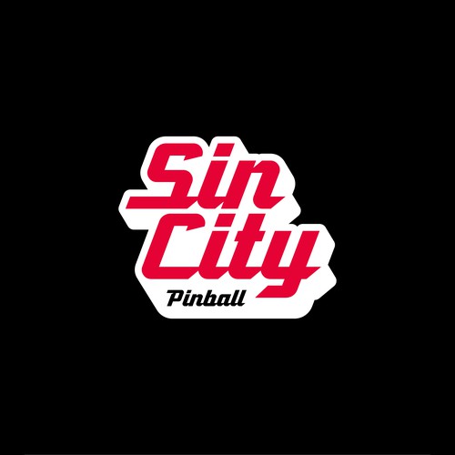 Pinball design with the title 'Logo for Sin City Pinball.'