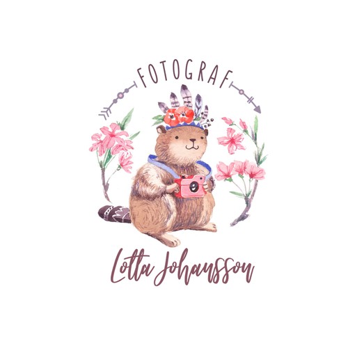 Boho logo with the title 'Logo concept for baby photographer'
