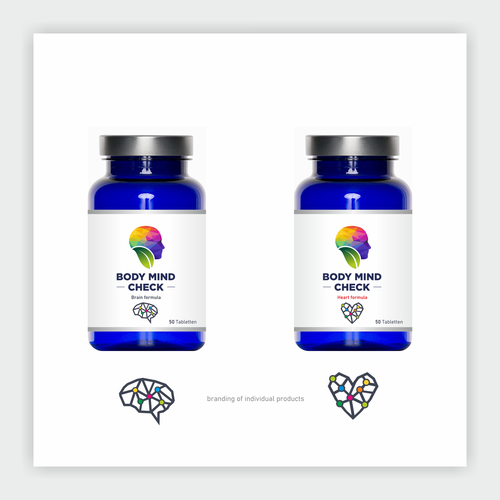 Healthy brand with the title 'Visual Identity for premium nutritional supplements'