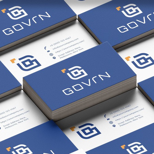Board design with the title 'Govrn Brand Identity and Fonting Design'