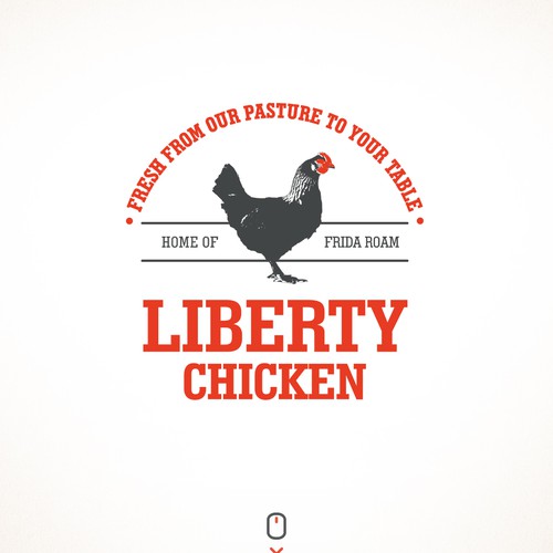 Egg logo with the title 'logo concept for Liberty Chicken'