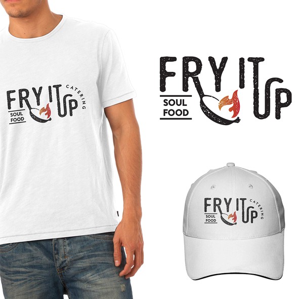 Catering logo with the title 'Fry It Up Catering'