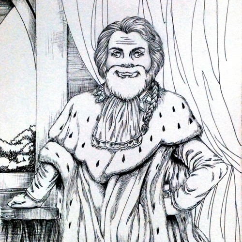 Storybook artwork with the title 'Character design for a childrens book'