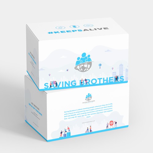 Cartoon packaging with the title 'Saving Brother'