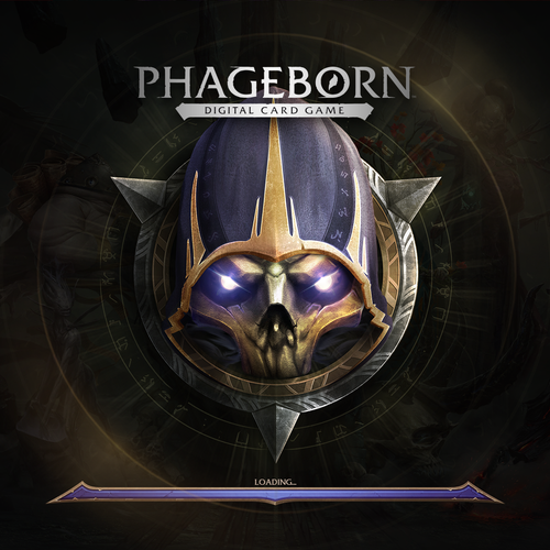 High-end design with the title 'Phageborn New Logo and Game Icon design'