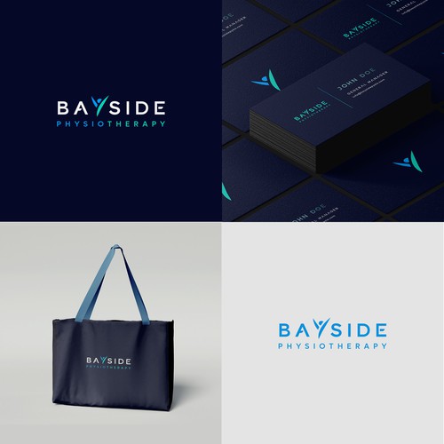 Bay design with the title 'Physiotherapy business logo design'