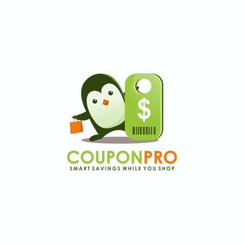 Penguin logo with the title 'COUPONPRO'